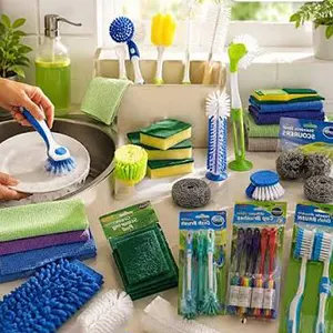 Dish cleaning scraper