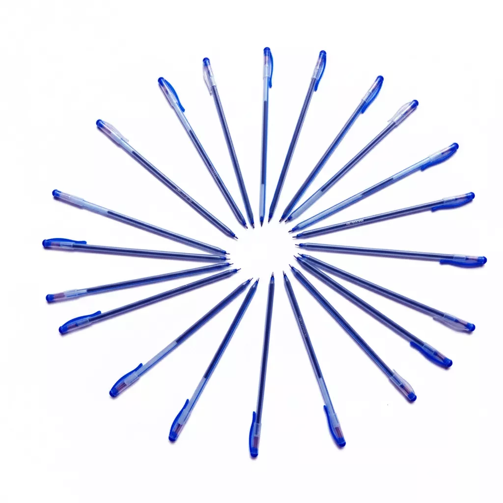 Ball Pen Blue Star 25cm 20pcs Pack - Smooth Writing & Multi Colors