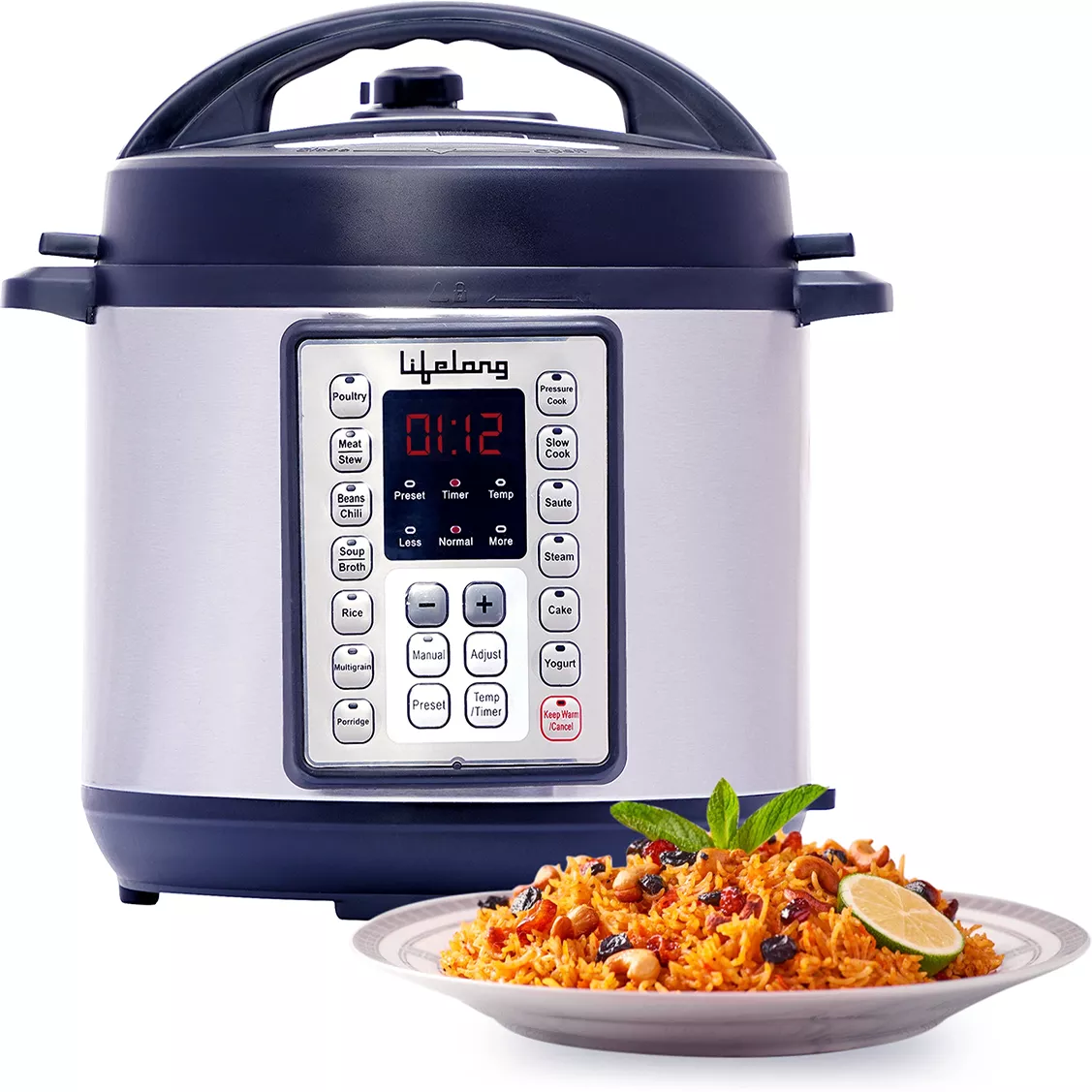 Pressure Cookers Electric Lifelong Fornello 5L Black with Warranty